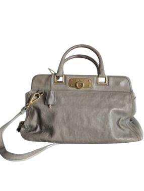 Prada Leather Top Handle Satchel Crossbody Bag